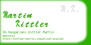 martin kittler business card